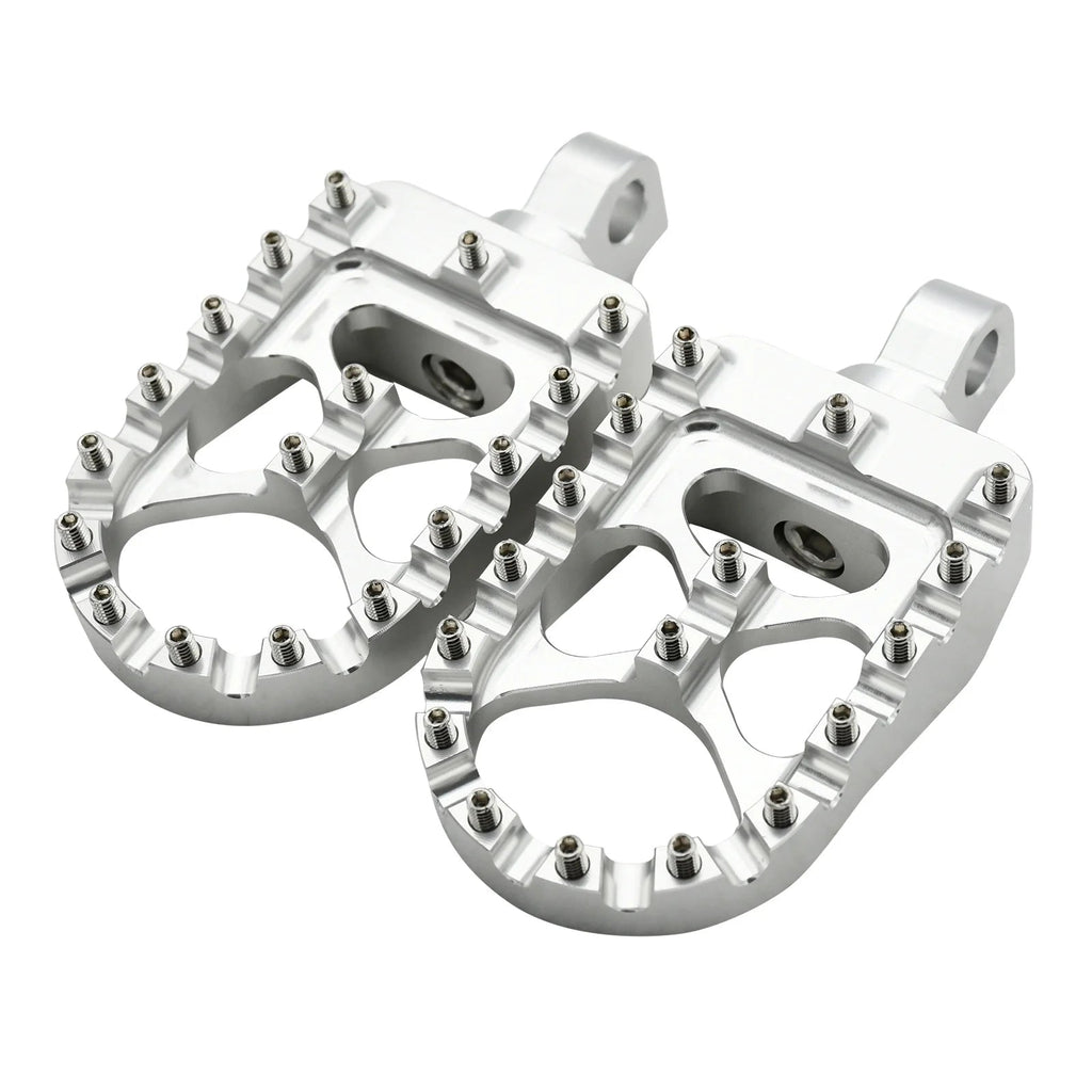 Motorcycle CNC Wide Fat Footpegs 360° Roating Foot Pegs for Harley Dyna Fat Bob Softail Sportster Street Bob Motocross Universal