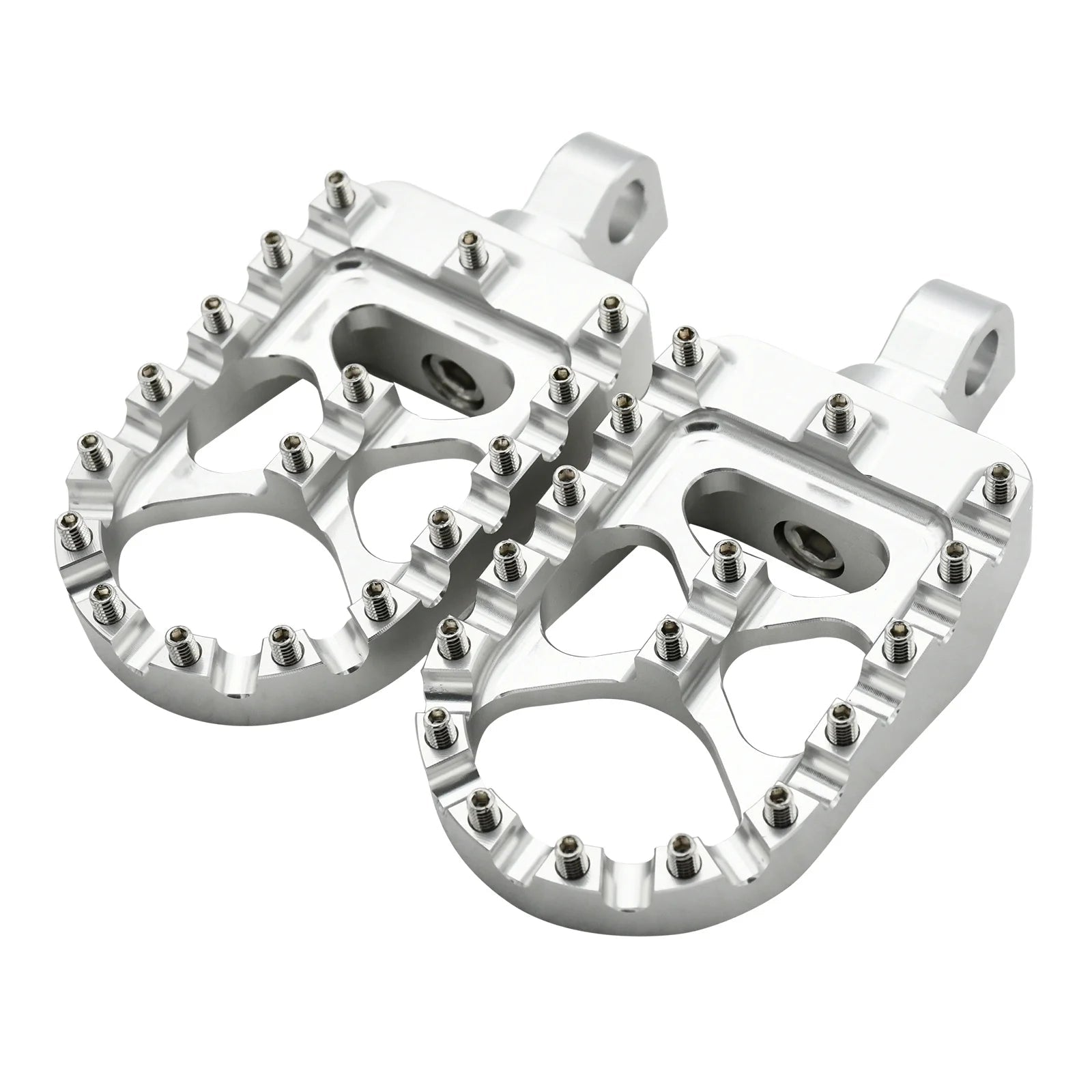 Motorcycle CNC Wide Fat Footpegs 360° Roating Foot Pegs for Harley Dyna Fat Bob Softail Sportster Street Bob Motocross Universal