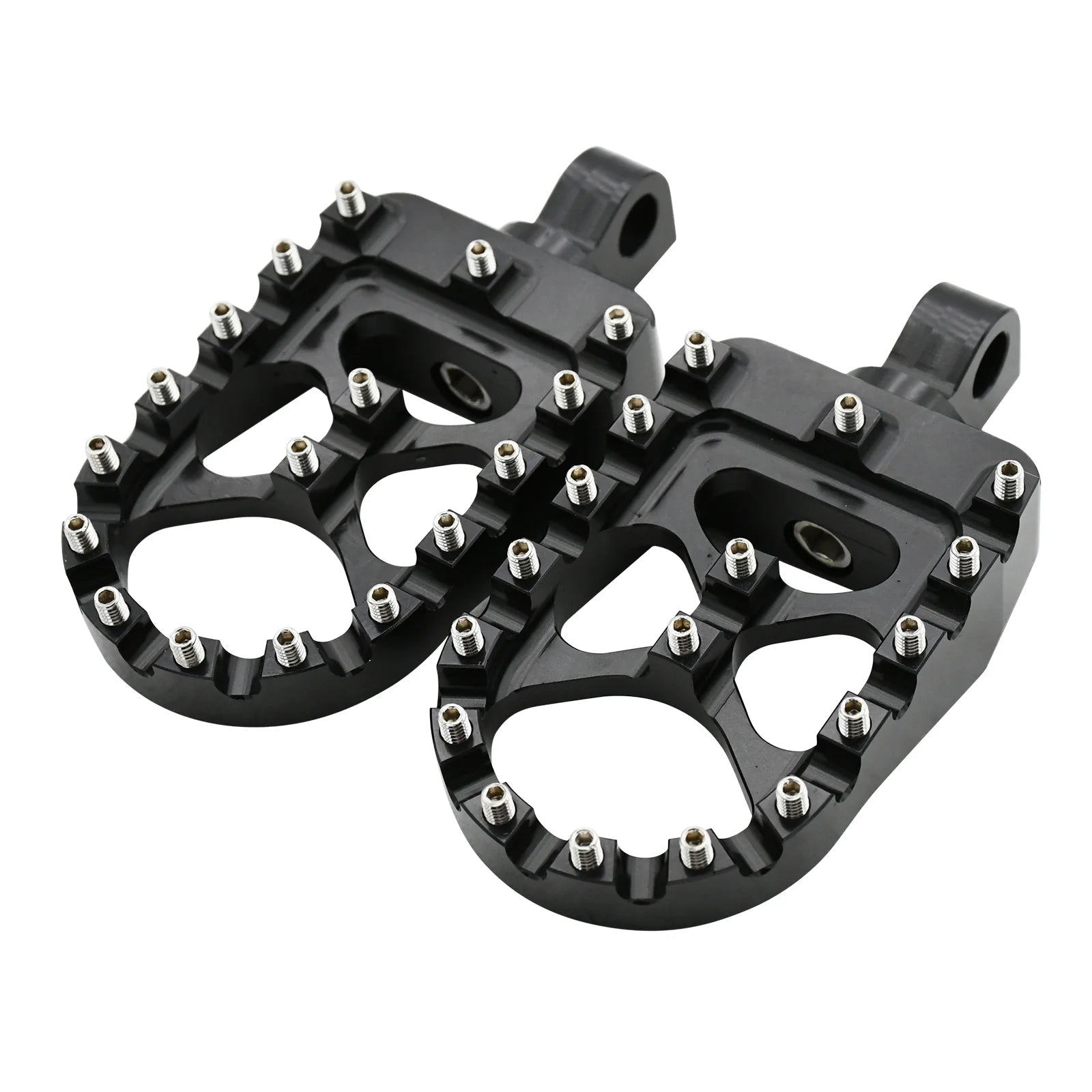 Motorcycle CNC Wide Fat Footpegs 360° Roating Foot Pegs for Harley Dyna Fat Bob Softail Sportster Street Bob Motocross Universal