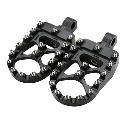 Motorcycle CNC Wide Fat Footpegs 360° Roating Foot Pegs for Harley Dyna Fat Bob Softail Sportster Street Bob Motocross Universal