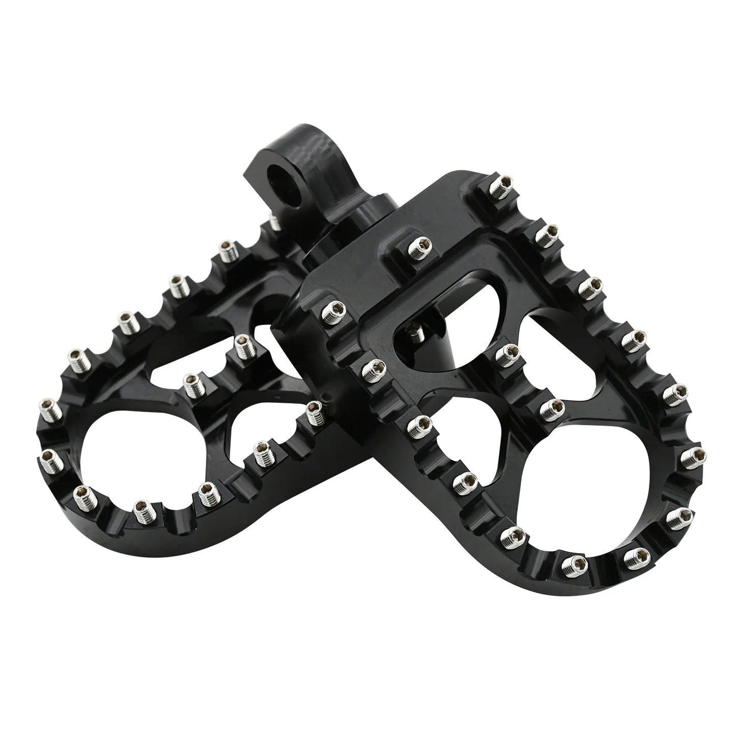 Motorcycle CNC Wide Fat Footpegs 360° Roating Foot Pegs for Harley Dyna Fat Bob Softail Sportster Street Bob Motocross Universal