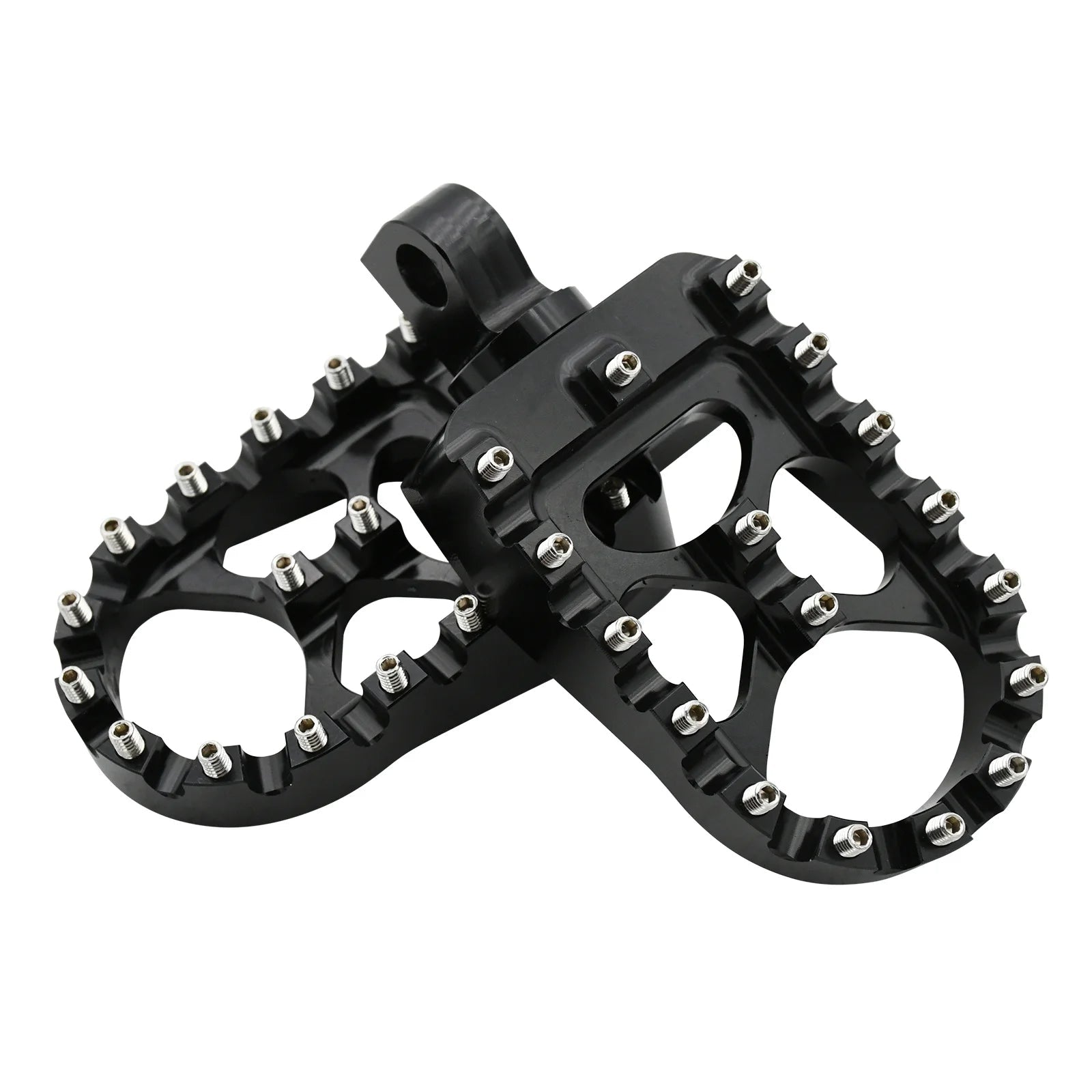 Motorcycle CNC Wide Fat Footpegs 360° Roating Foot Pegs for Harley Dyna Fat Bob Softail Sportster Street Bob Motocross Universal