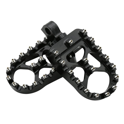 Motorcycle CNC Wide Fat Footpegs 360° Roating Foot Pegs for Harley Dyna Fat Bob Softail Sportster Street Bob Motocross Universal