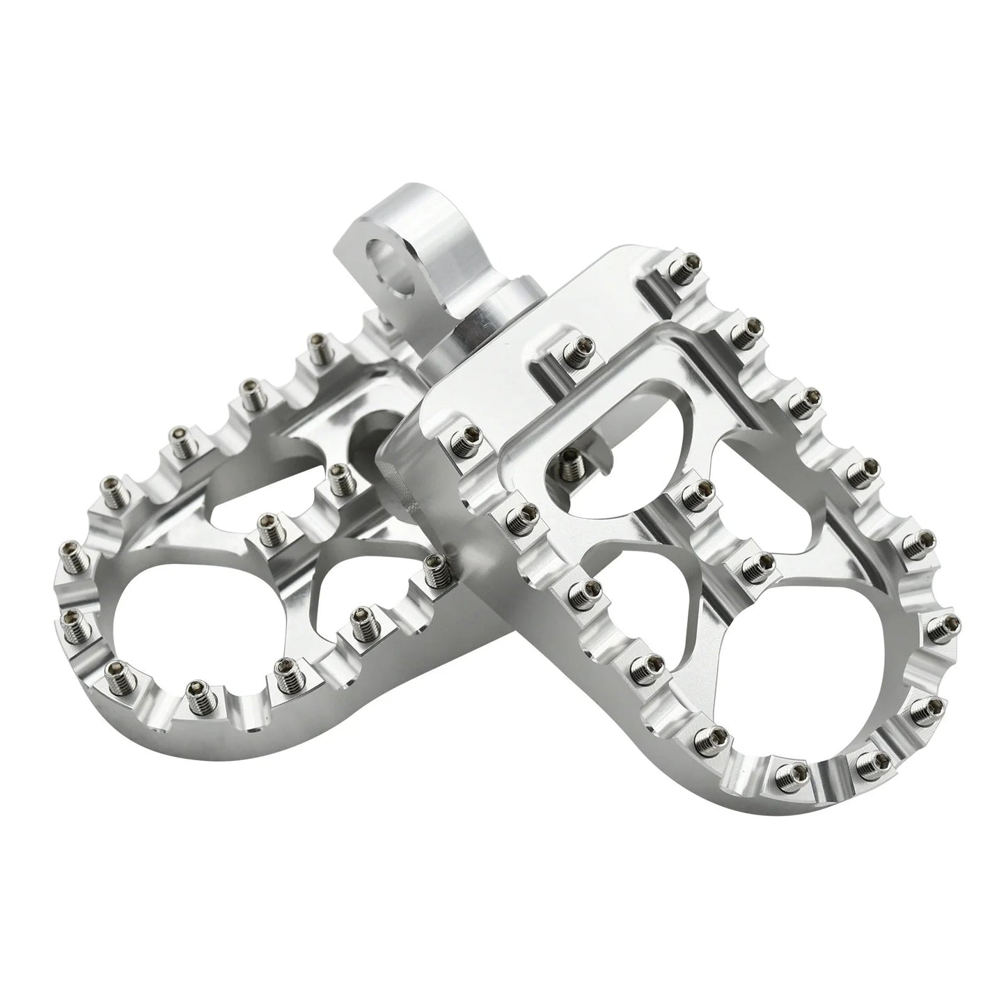 Motorcycle CNC Wide Fat Footpegs 360° Roating Foot Pegs for Harley Dyna Fat Bob Softail Sportster Street Bob Motocross Universal