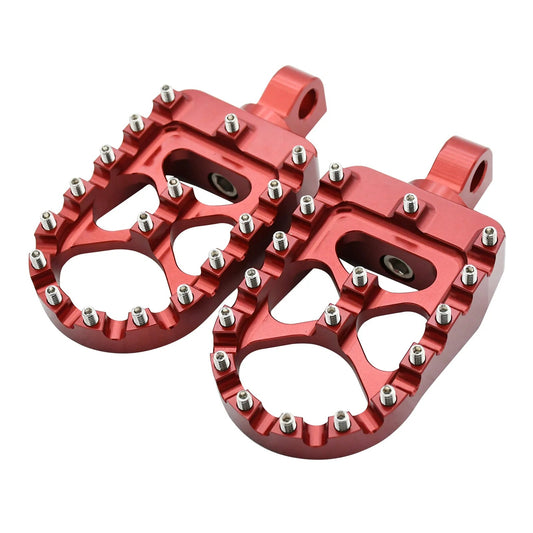 Motorcycle CNC Wide Fat Footpegs 360° Roating Foot Pegs for Harley Dyna Fat Bob Softail Sportster Street Bob Motocross Universal